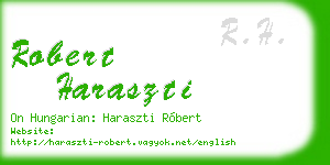 robert haraszti business card